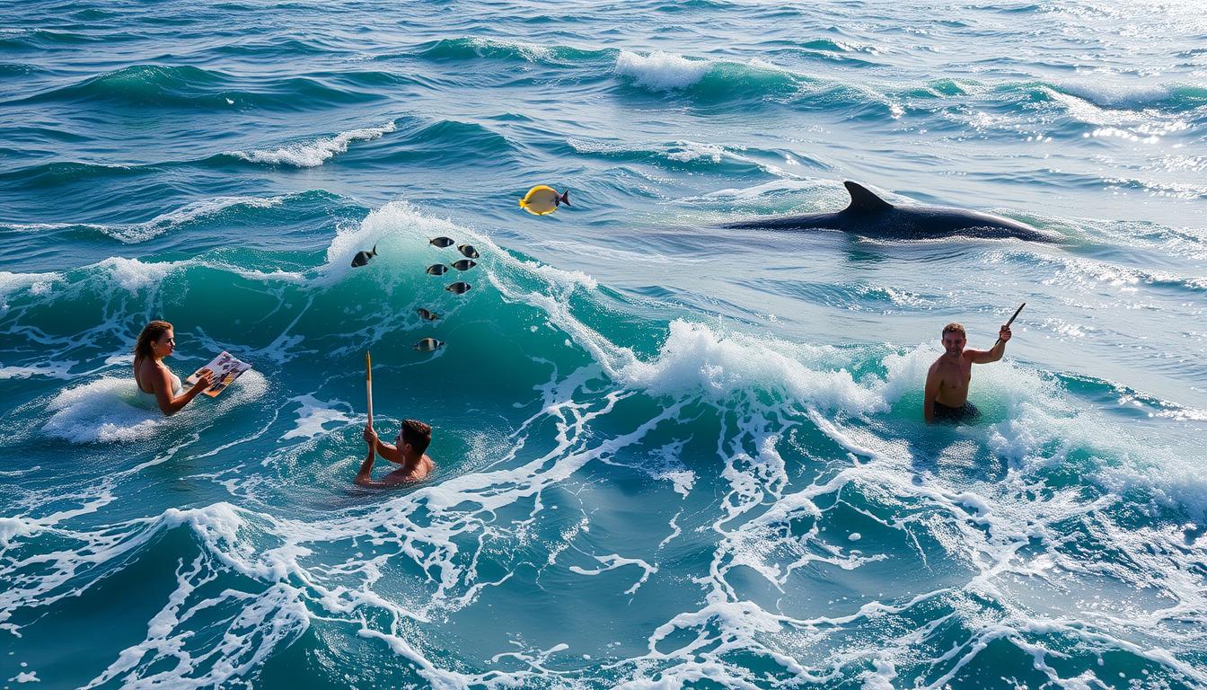 Artistas que Usam o Oceano como Tela e as Criaturas como Sua Audiência