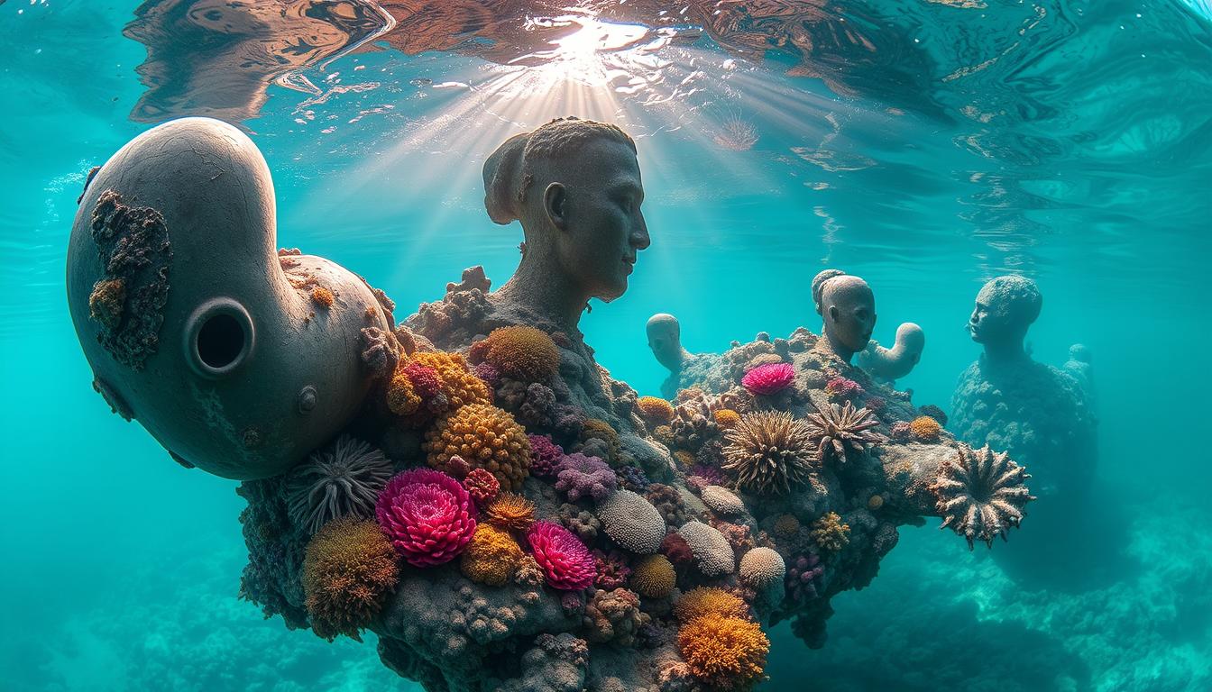 As Esculturas Submersas que se Transformam em Recifes Artificiais