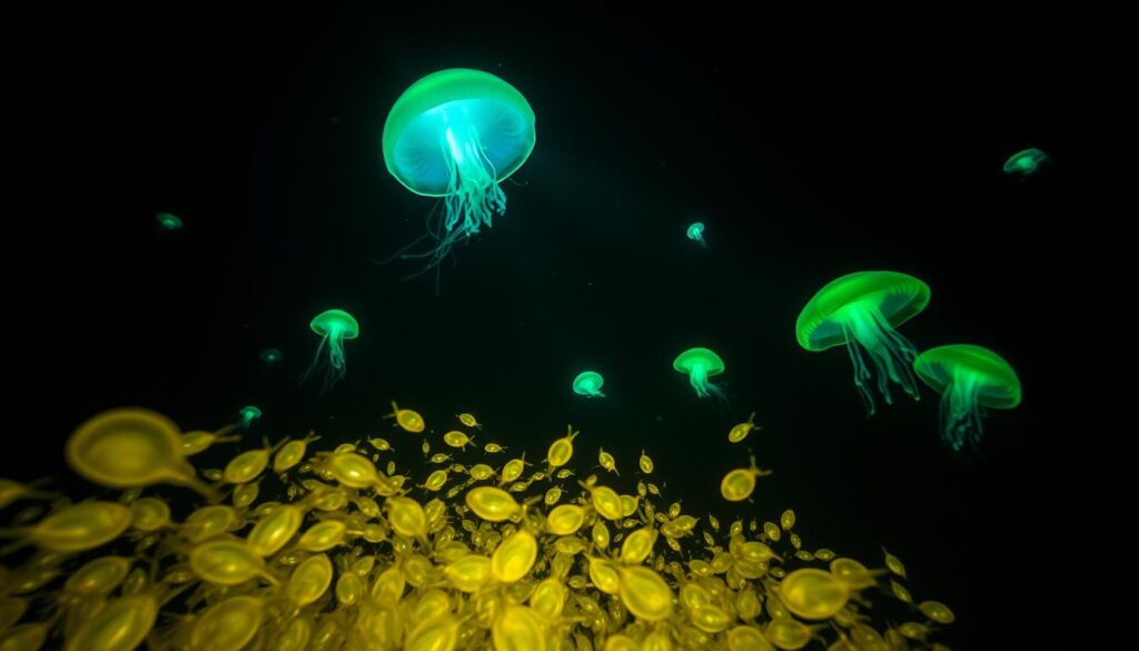 Bioluminescência em Animais Marinhos