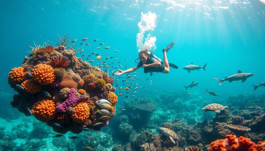 interação Responsável com Vida Marinha no Turismo Subaquático