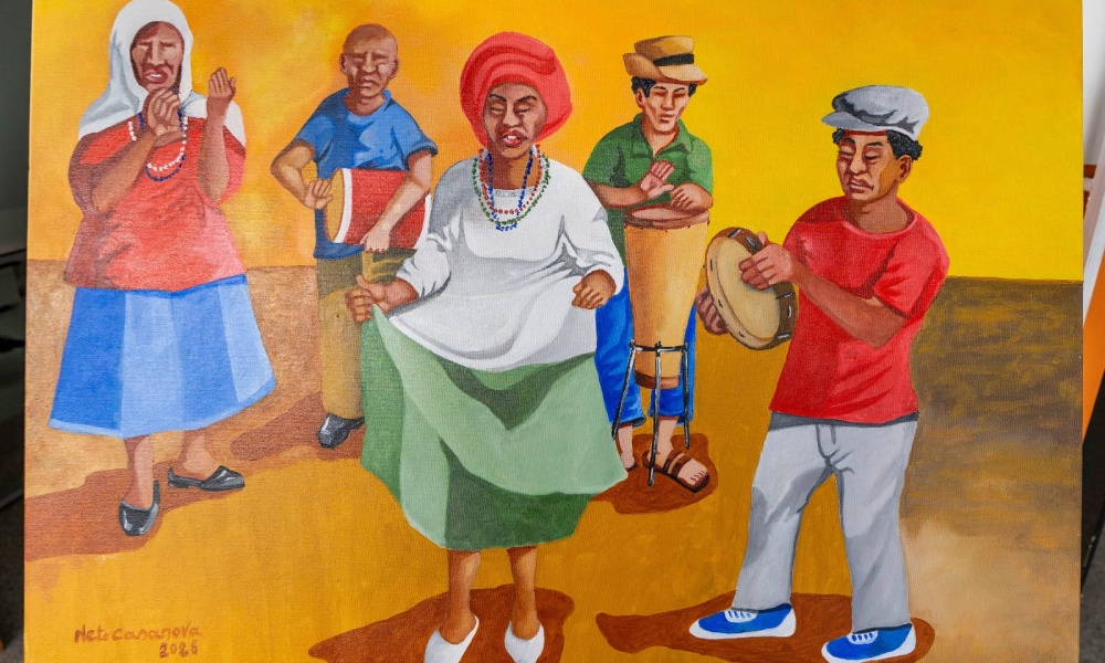 Artista plástico de Vila de Abrantes conta história de Camaçari através de pinturas